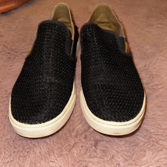 OluKai women’s black pehuea slip on sneaker flats minimalist casual office 7.5 - Picture 4 of 13